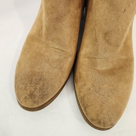 Old Navy Women's Tan Faux Suede Ankle Booties, sie 9 - Picture 8 of 8